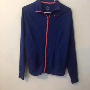 Thin blue exercise sweatshirt